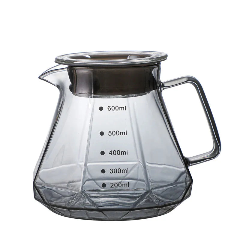 The Slow Brew Set — 600ml Glass Pour-Over Coffee Maker with Dripper