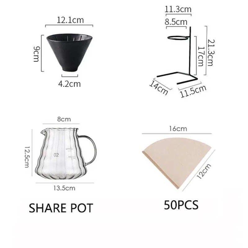 The Ceramic Flow Dripper — 60° Reusable Ceramic Pour-Over Coffee Filter