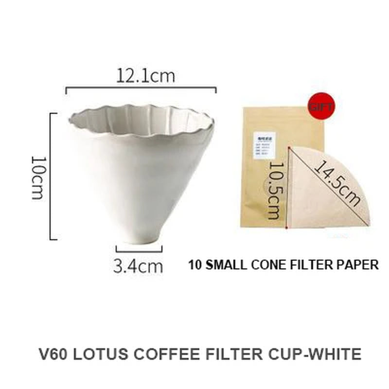 The Ceramic Flow Dripper — 60° Reusable Ceramic Pour-Over Coffee Filter
