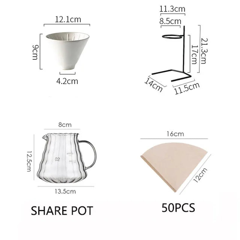 The Ceramic Flow Dripper — 60° Reusable Ceramic Pour-Over Coffee Filter