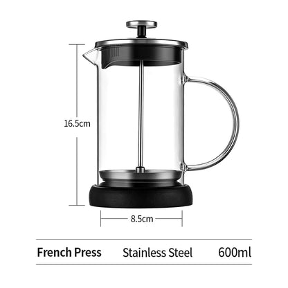 The Morning Press — 600ml Glass French Press Coffee Maker