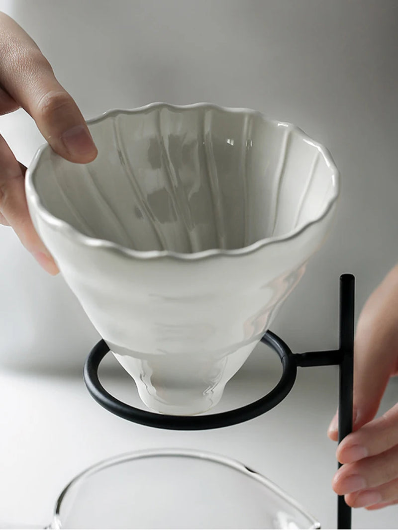 The Ceramic Flow Dripper — 60° Reusable Ceramic Pour-Over Coffee Filter