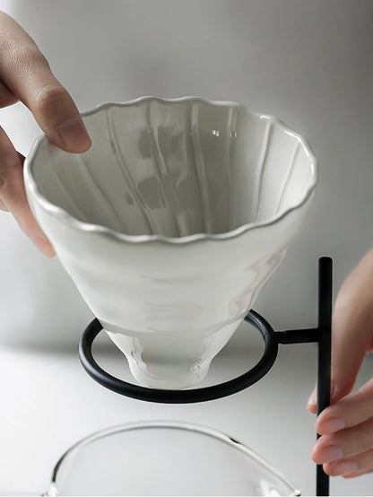 The Ceramic Flow Dripper — 60° Reusable Ceramic Pour-Over Coffee Filter