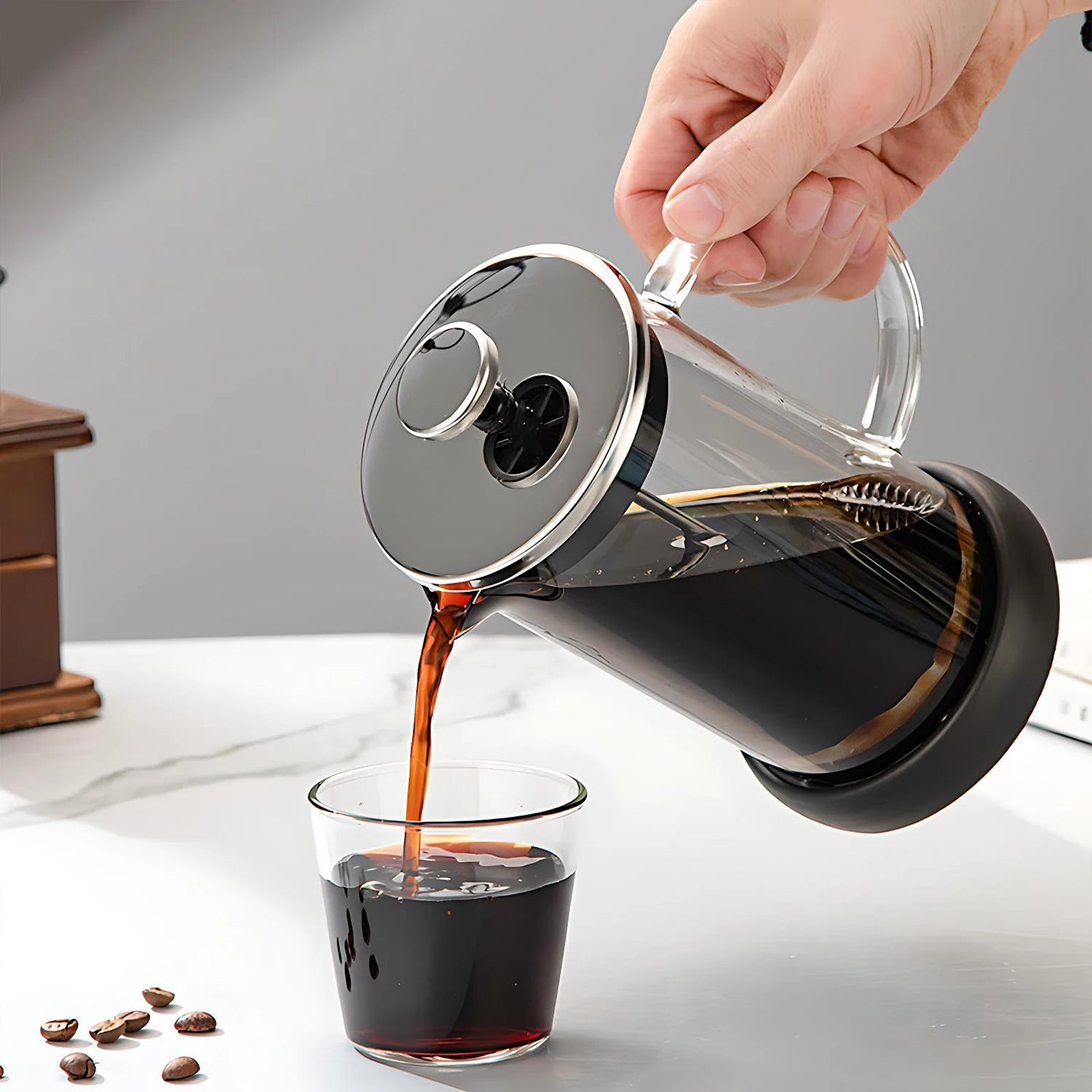 The Morning Press — 600ml Glass French Press Coffee Maker