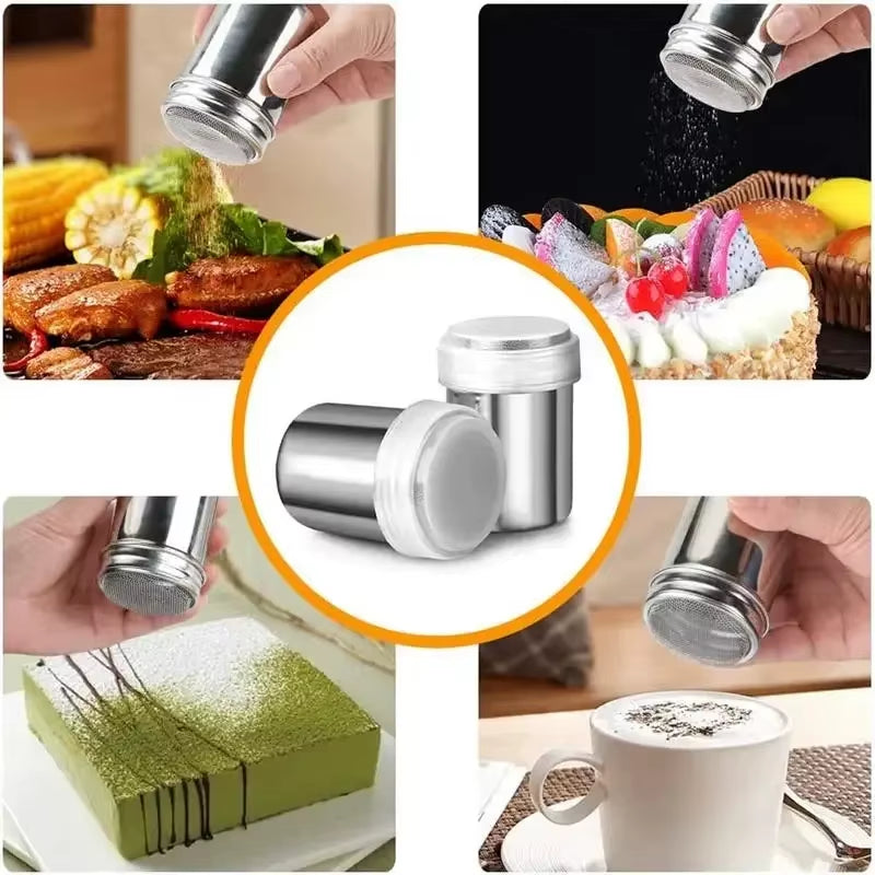 The Cocoa Art Shaker — Stainless Steel Coffee Stencil & Powder Shaker