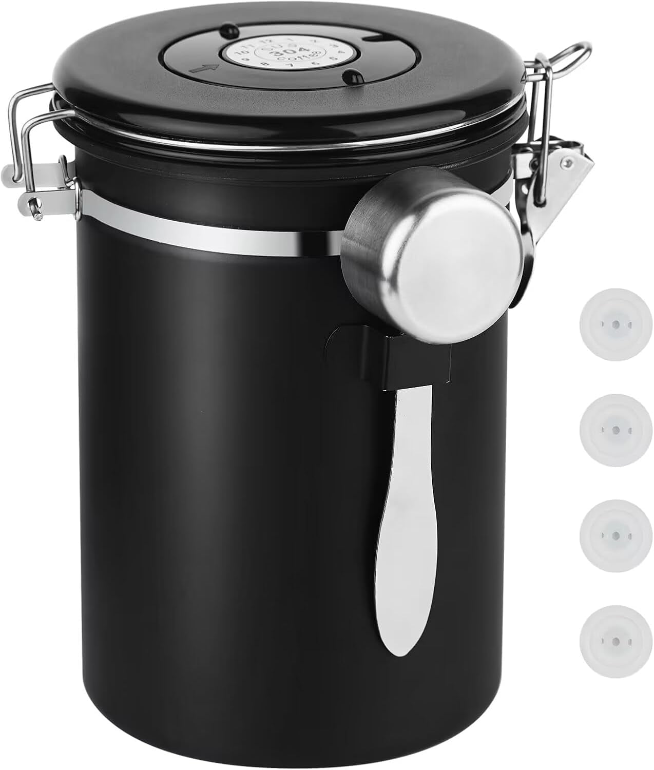 The Fresh Keep Canister — Airtight Stainless Steel Coffee Storage Jar with Date Tracker